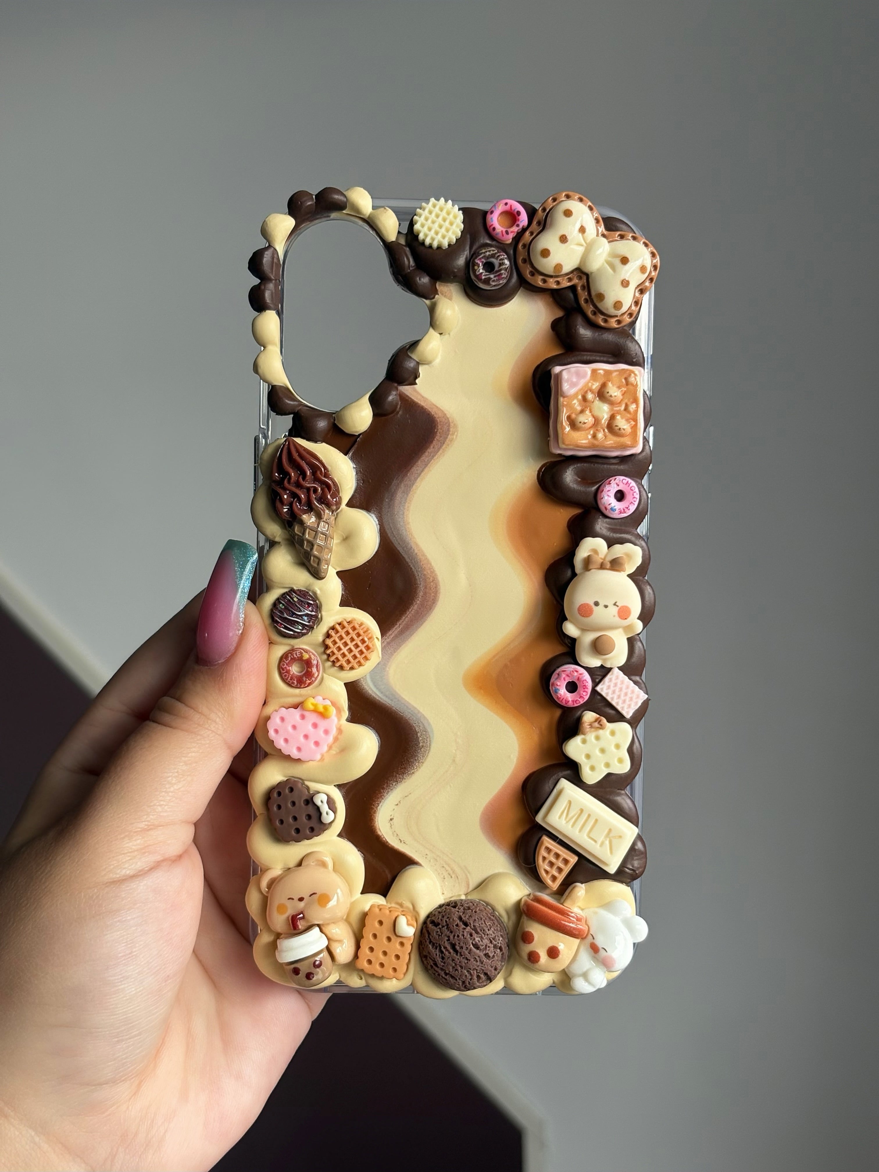 Coffee crumble handmade phonecase